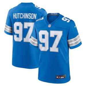 Aidan Hutchinson Blue Detroit Lions Jersey